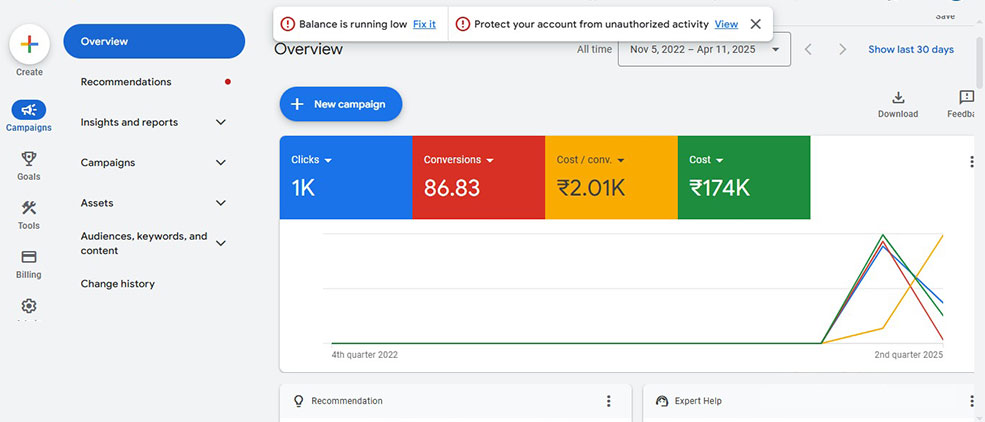 Meta Ads Dashboard Screenshot 1
