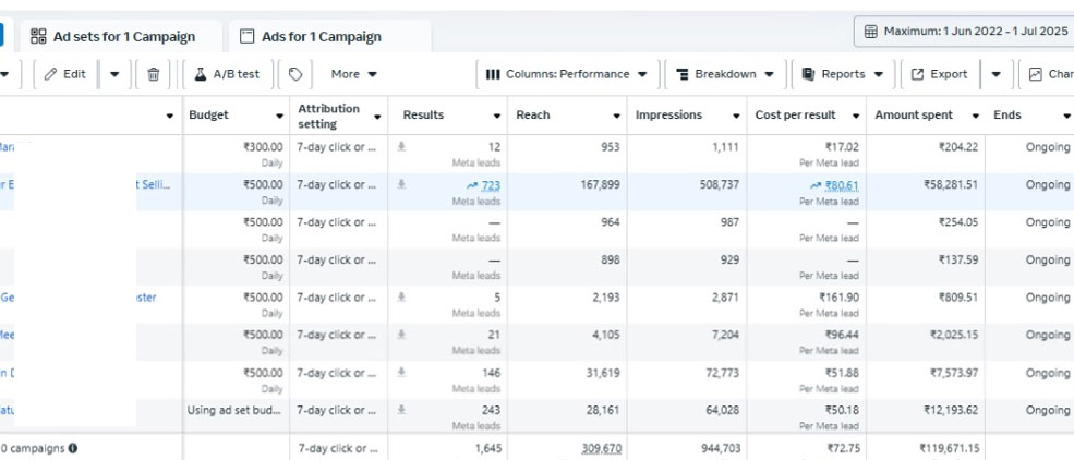 Meta Ads Dashboard Screenshot 5